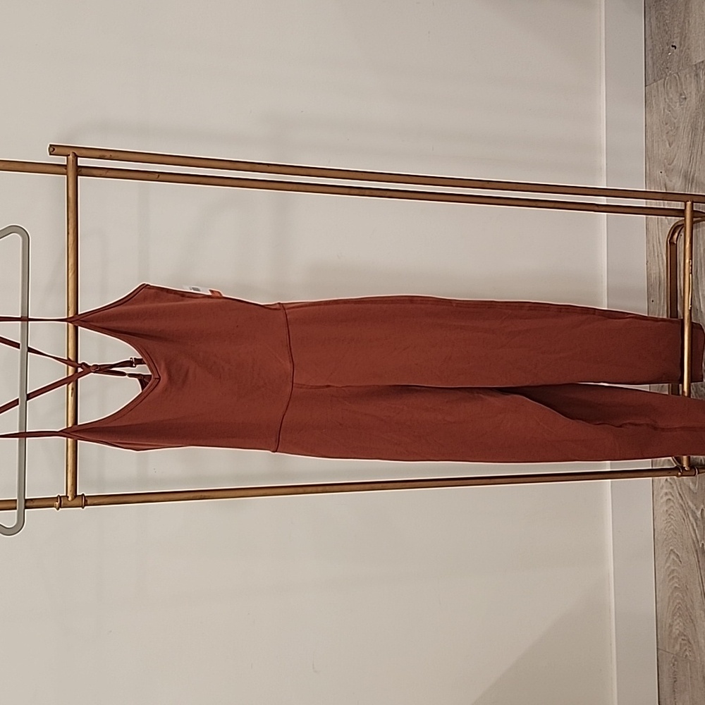old navy active Rust Jumpsuit with Strappy Back